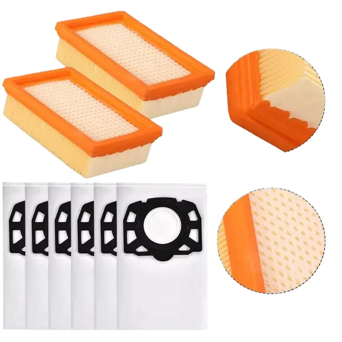 Sacs à poussière et filtres HEPA plats pour aspirateur Karcher WD4 WD5 WD6 MV4 MV5 MV6 WD5P WD6P