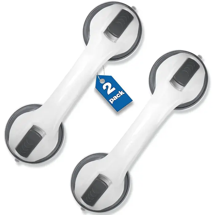 Barres d'appui pour douche (lot de 1 ou 2) – Main courante de sécurité pour salle de bain et toilettes