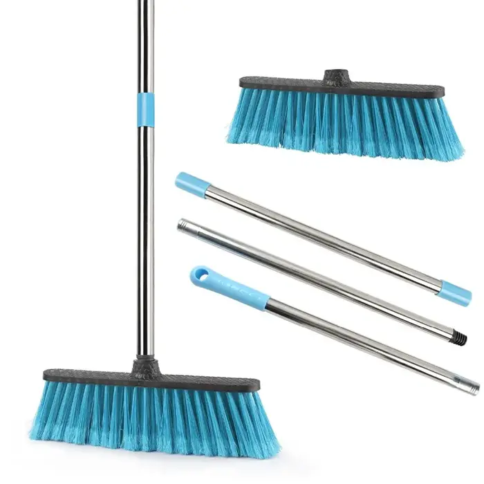 Balai de nettoyage de sol avec manche long réglable