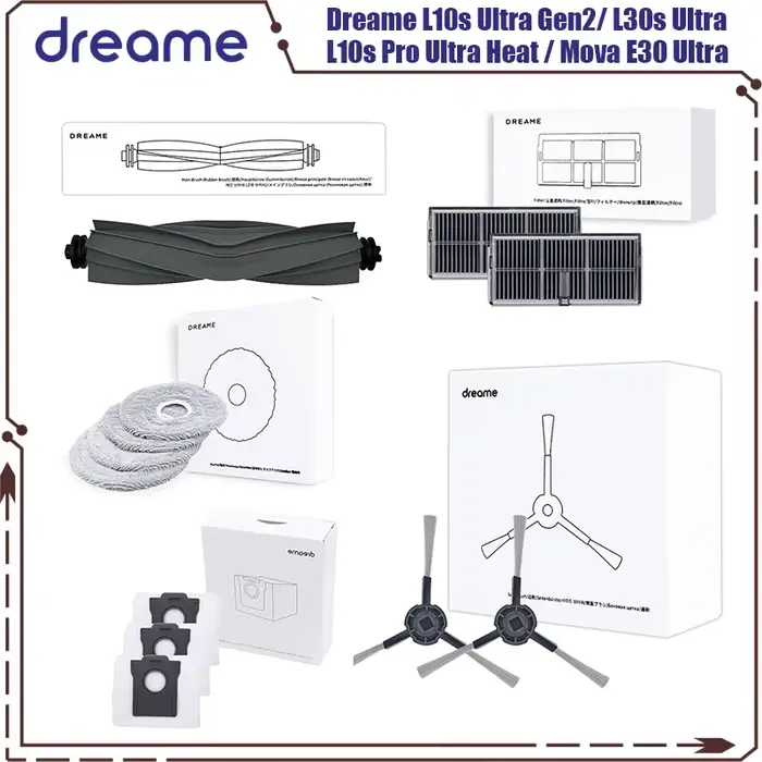 Pièces détachées pour robot aspirateur Dreame L10s Ultra Gen 2/L10s Pro