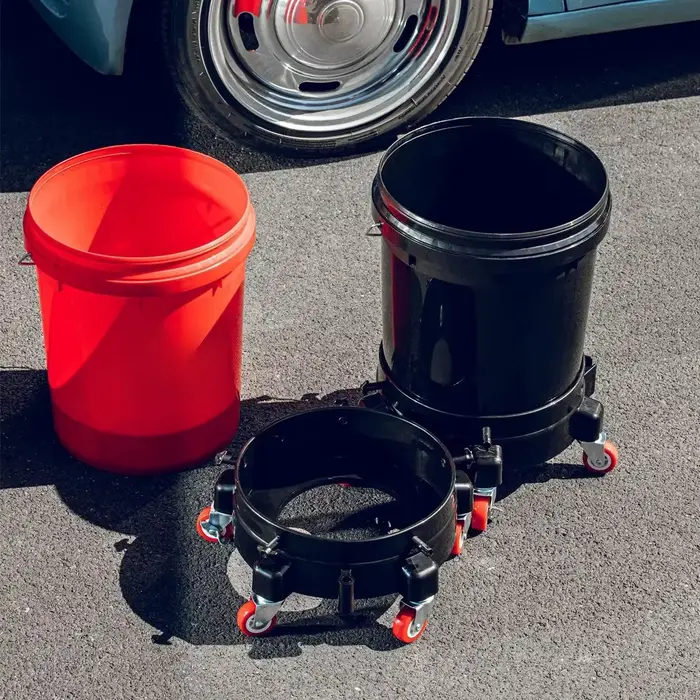1 pièces seau roulant amovible Dolly 360 ° Kit de détail de roulette pivotante tournante avec plateau de rangement de