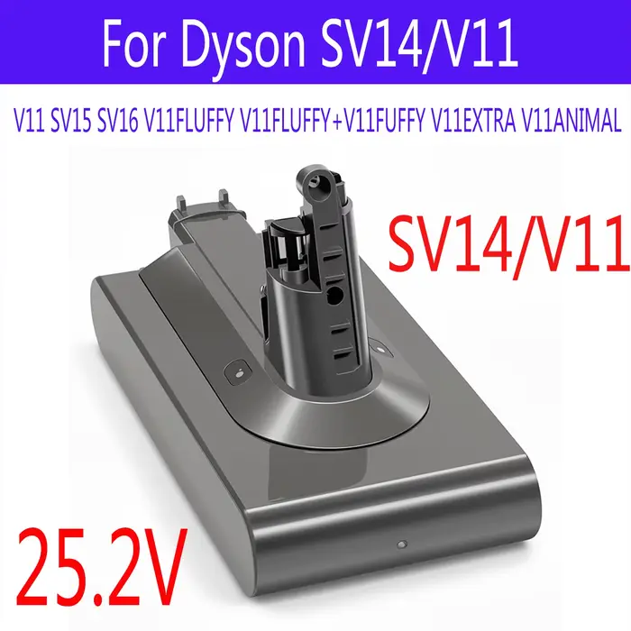 25.2V 12800mAh V11/SV14 batterie Lithium Li-ion aspirateur