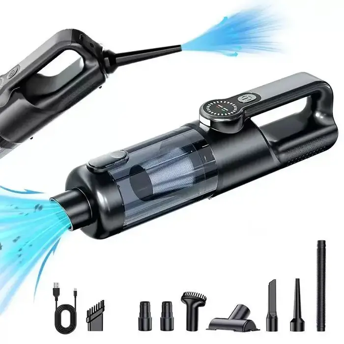Aspirateur portatif sans fil, dépoussiérage à un bouton, double fonction d'aspiration et de soufflag