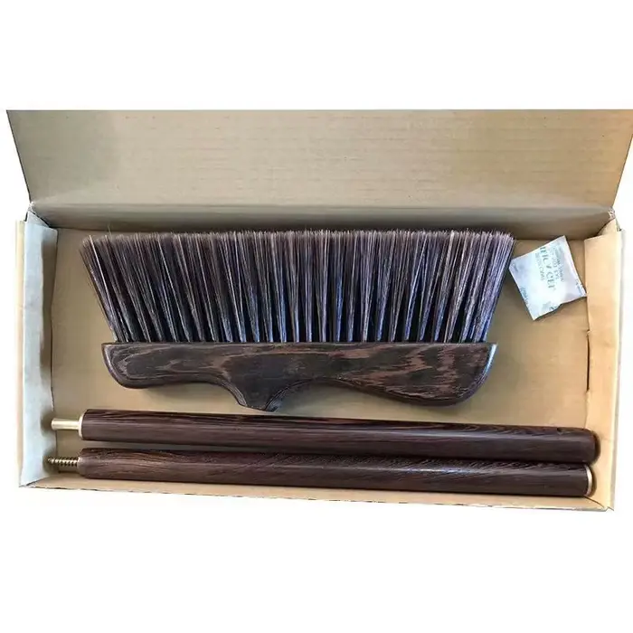 Balai pliable avec manche en bois coudé, laine douce et épaisse, balayage de sol, brosse de nettoyag