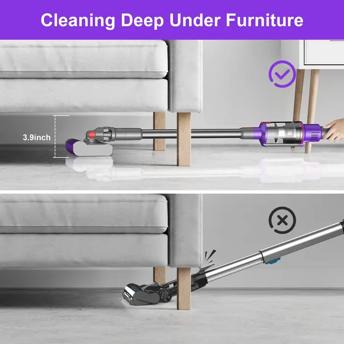 UMLO-Aspirateur sans fil V102 pour tapis de maison, sol dur, poils d'animaux, aspirateur à anciers i