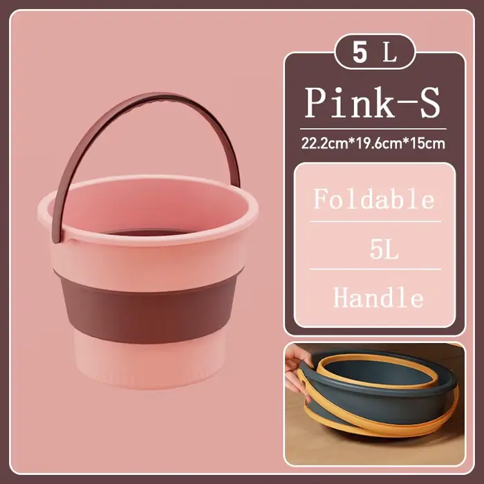 Bassin de seau pliable Portable 5/10/17L, seau en Silicone, panier à linge de Camping, lavage de voi