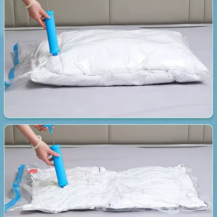 Sac sous vide pompe à Air manuelle aspiration extracteur d'air comprimé gain de place vêtements outil de stockage joint