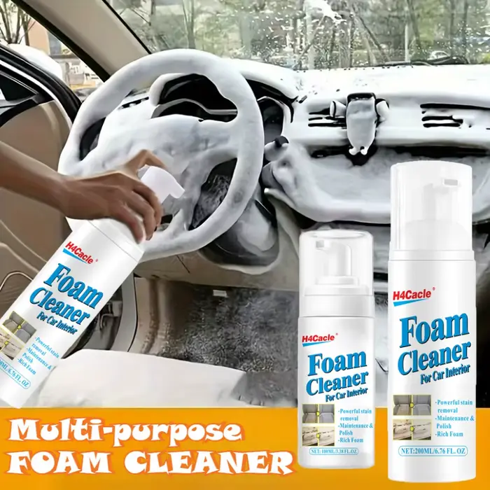 H4Cacle1pc 100 ml/200 ml nettoyant en mousse- dégraissant robuste pour les intérieurs de voiture, la