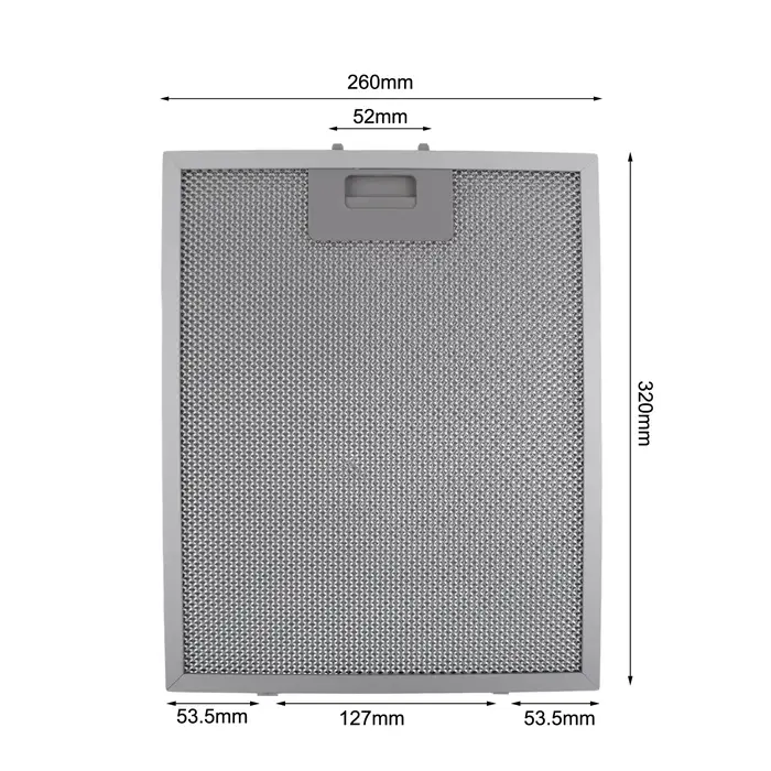 2 pièces filtres pour hotte de cuisine filtre de ventilation d'extracteur de maille métallique 320x260 Mm