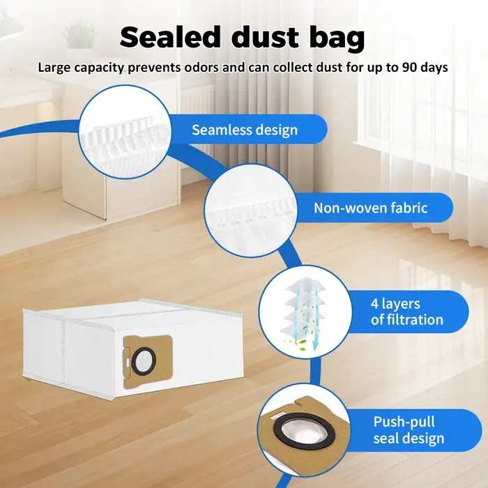 Pour Xiaomi Mi Robot aspirateur-vadrouille 2 Ultra Mijia STYTJ05ZHM pièces de rechange sac poubelle aspirateur sac à poussière Kitfort appareil ménager