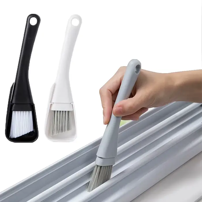 Brosse de nettoyage de fente de fenêtre et pelle à poussière 2 en 1