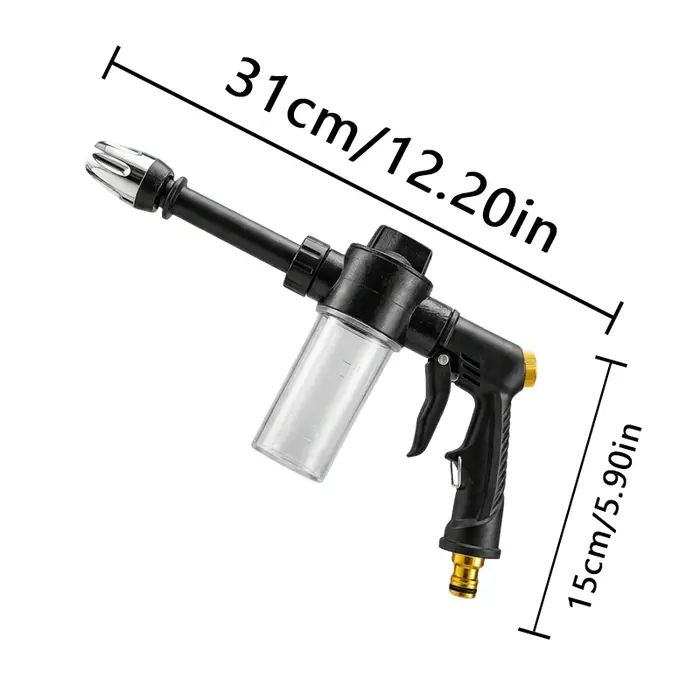 Nettoyeur haute pression portable puissant avec bouteille à mousse, puissance de pulvérisation 2x am
