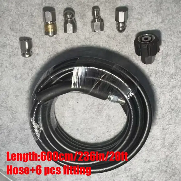 Kit de Jetter d'égout 100 pieds pour nettoyeur haute pression, tuyau de nettoyage de canalisations H