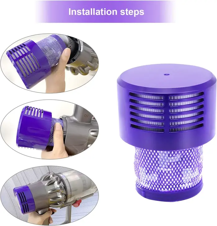 Grande unité de filtre lavable pour aspirateur sans fil Dyson V10 Sv12 Cyclone Animal
