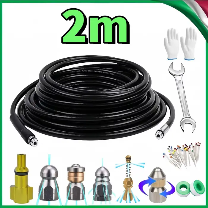 Nettoyeur de tuyau de nettoyage de drainage d'égout de 2 ~ 35m, buse de nettoyage à haute pression d