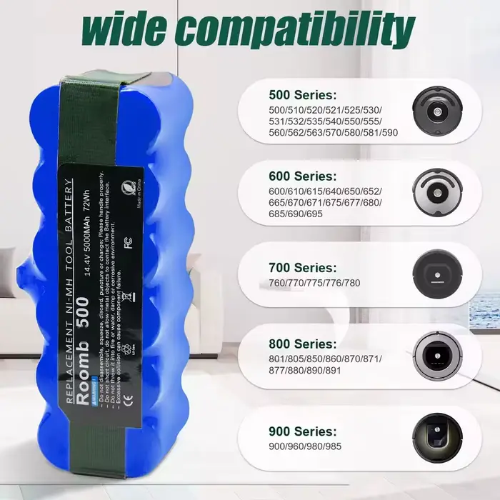 Batterie pour aspirateur robot IRobot Roomba 520 521 530 555 650 675 676 760 780 790 865 870 880 886