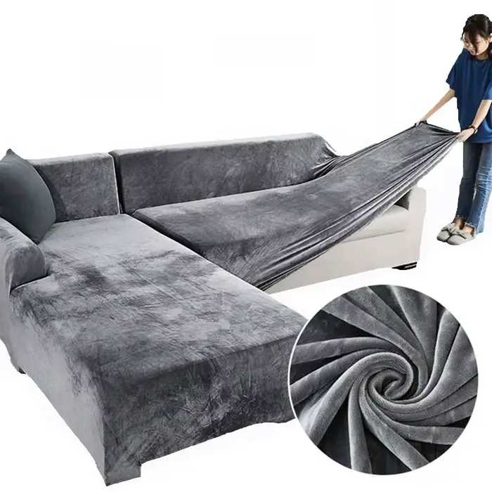 Housse de canapé en velours pour salon