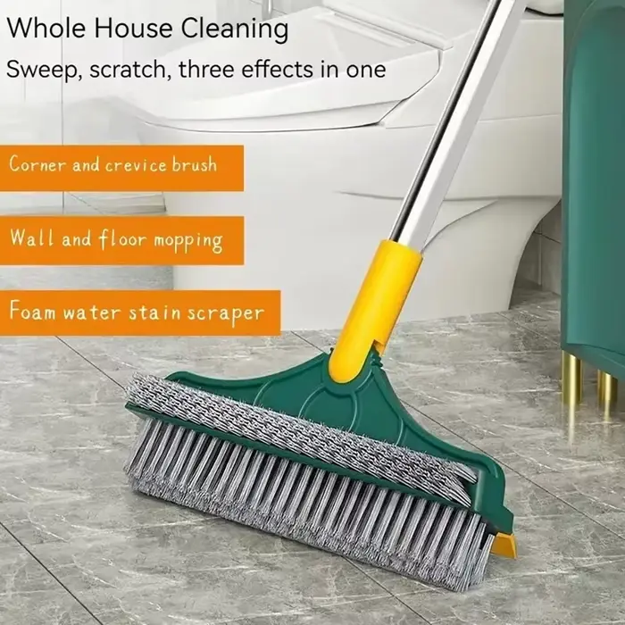 Brosse de nettoyage 2 en 1 pour sol de salle de bain