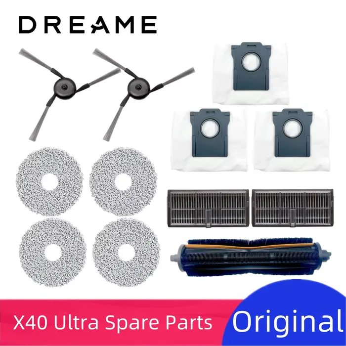 Dreame Bot X40 Ultra Robot aspirateur pièces de rechange d'origine pour Mijia M40 caoutchouc principal/coupe de
