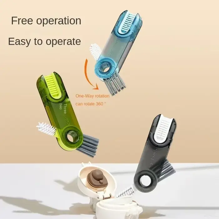 Brosse en silicone multi-usages pour couvercle de bouteille d'eau