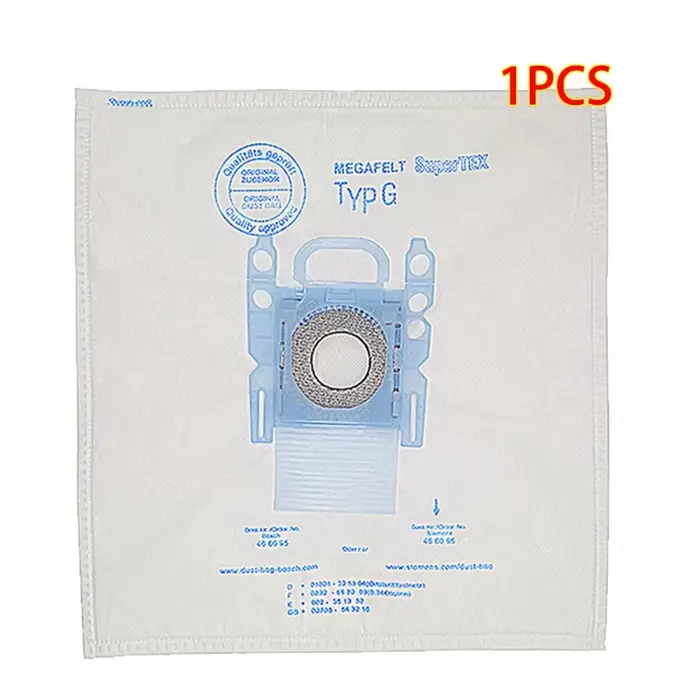 Sac à poussière en microcarence pour aspirateur Bosch et Siemens, type G, Gmédia, GXL, MegaAir, Smil