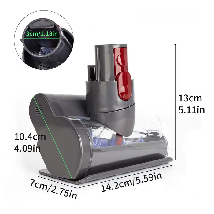 Tête de brosse motorisée anti-emmêlement pour Dyson V7/V8/V10/V11/V15 – Nettoyage en profondeur des canapés