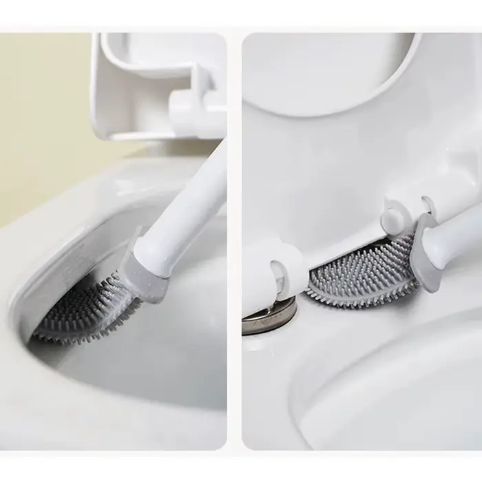 Brosse de toilette anti-fuite d'eau avec base en Silicone