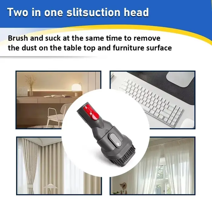 Brosse à tête d'aspiration 2 en 1 pour aspirateur Dyson V7 V8 V10 V11 V15