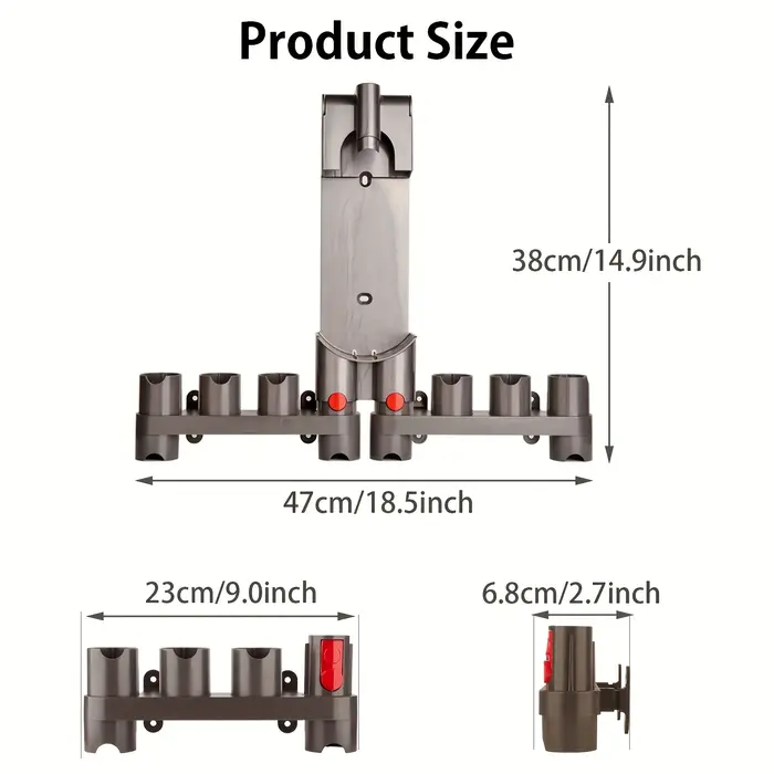 Organisateur d'accessoires muraux pour aspirateur Dyson V7/V8/V10/V11/V12/V15