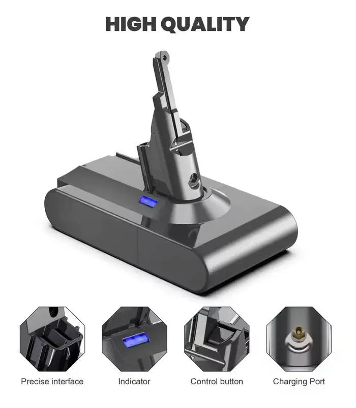 100% nouveau pour Dyson V8 21.6V 12800mAh batterie de remplacement
