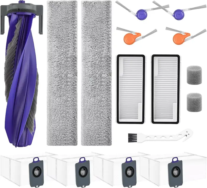 Kit d'accessoires 16 pièces pour robot aspirateur NARWAL FLOW, 1 brosse, 4 sacs à poussière, 2 filtr