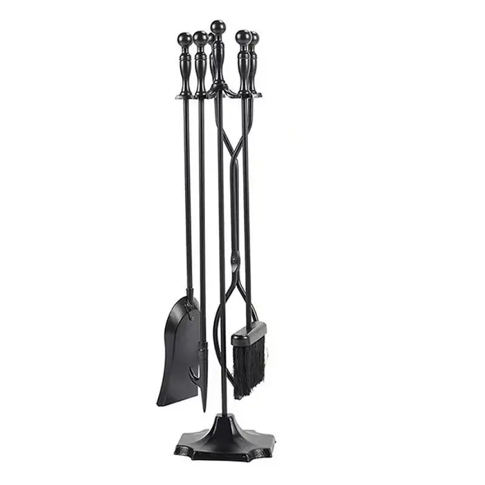 Ensemble d'outils de nettoyage de cheminée en fer lourd de haute qualité