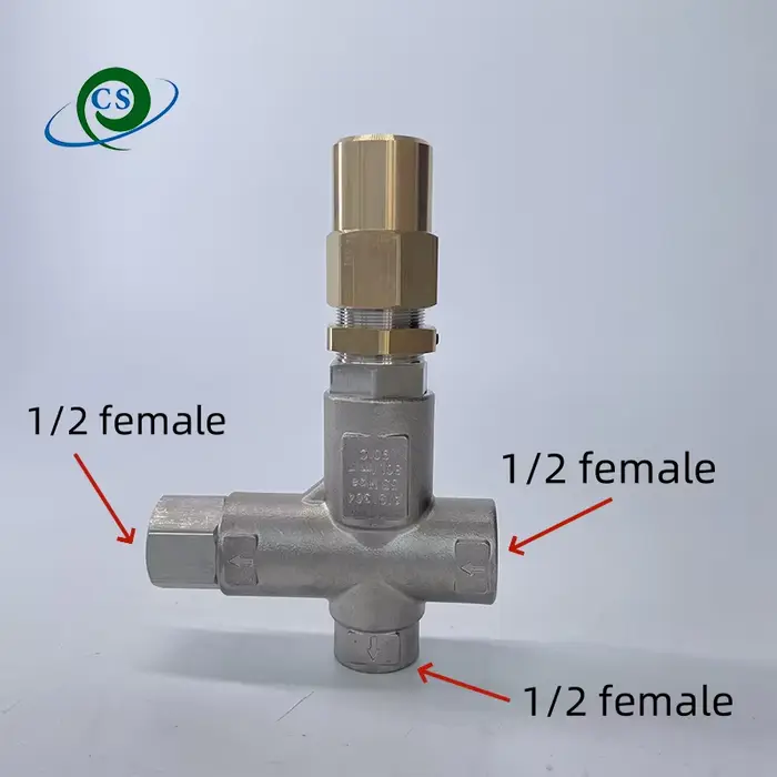 Vanne de décharge réglable pour nettoyeur haute pression 500-600 bars 80 L/min