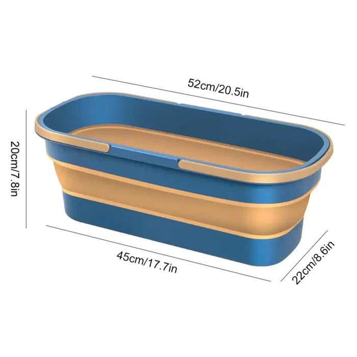 Vadrouille plate portable pliable avec poignée, seau à eau rectangulaire, seau à eau pliable, livres