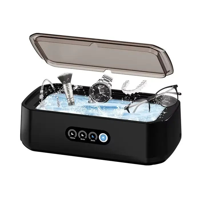 Machine de nettoyage à ultrasons pour lunettes, capacité 650ML, bretelles de bijoux, nettoyeur profe