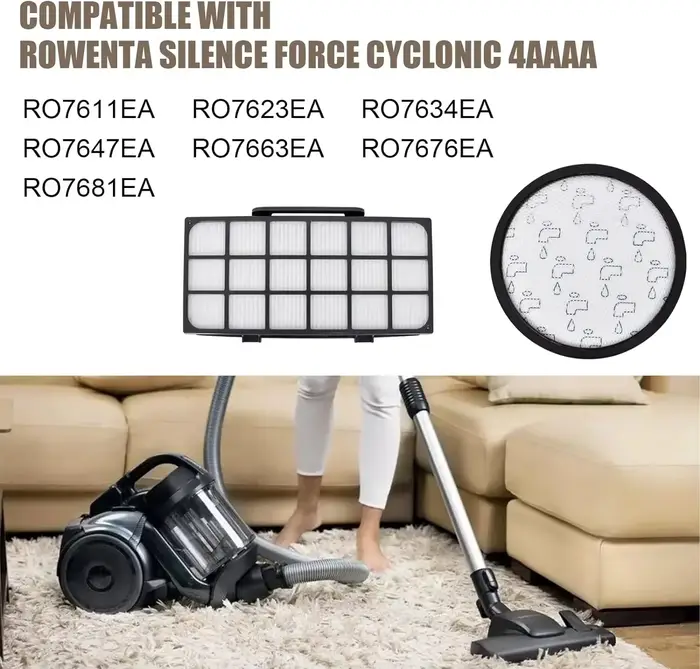 Filtre Hepa pour Rowenta RO69XX X-Trem Power ZR 006001 Accessoires pour aspirateur RO6941EA RO6951EA RO6954EA RO6963EA