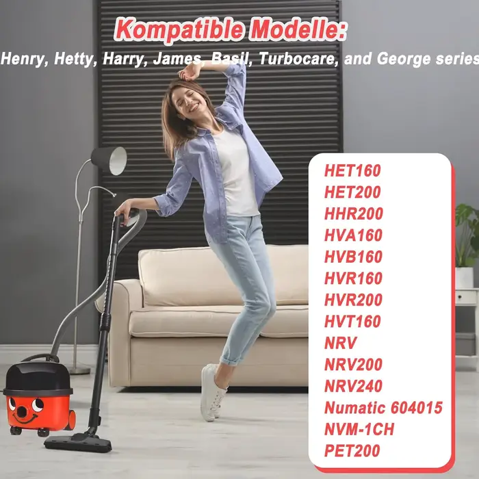 Sacs de rechange pour aspirateur Numatic Henry - Compatibles avec NVM-1CH pour aspirateurs