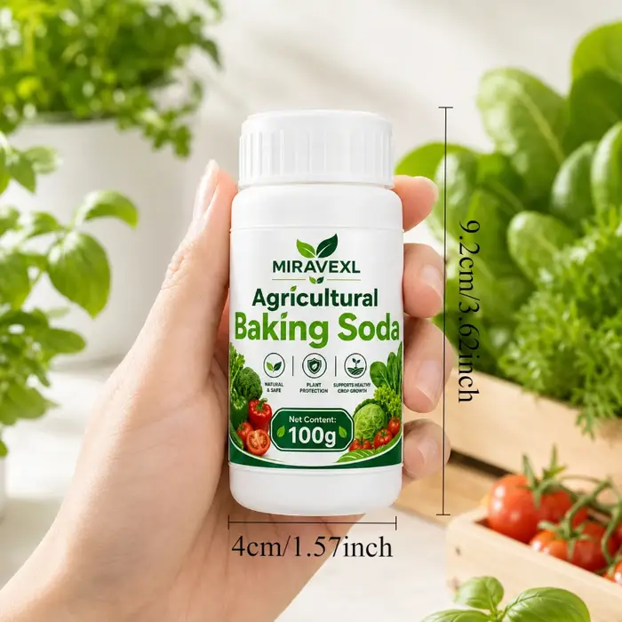 MIRAVEXL Bicarbonate de soude agricole 100g – Poudre dilutable dans l'eau pour l'entretien des plantes