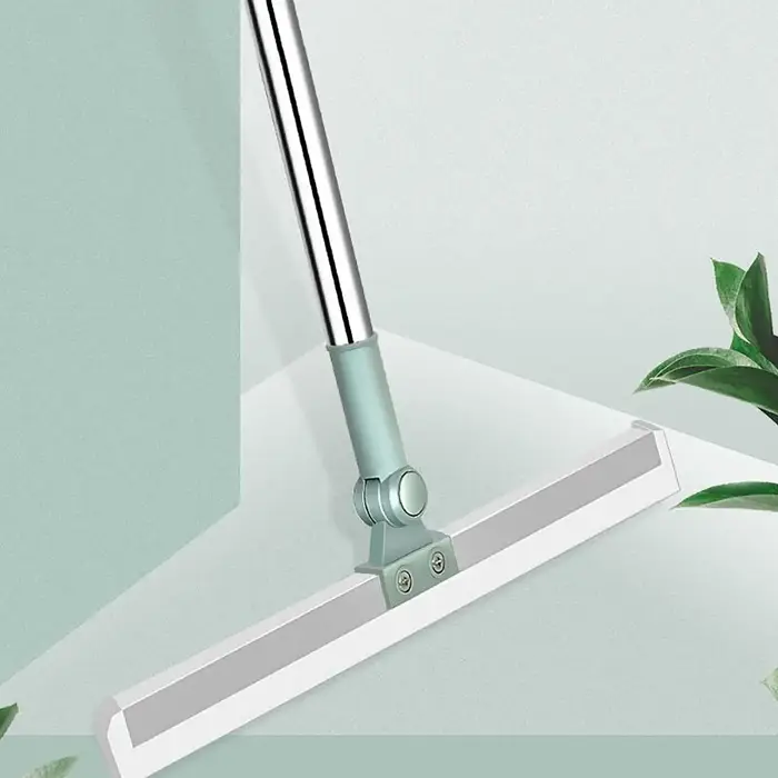 Balai à récurer le sol, outil de nettoyage multifonctionnel avec bord en silicone pour sols, salles de bain et douches