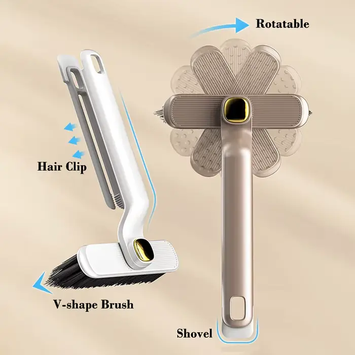 Brosse rotative de nettoyage de fentes en forme de V