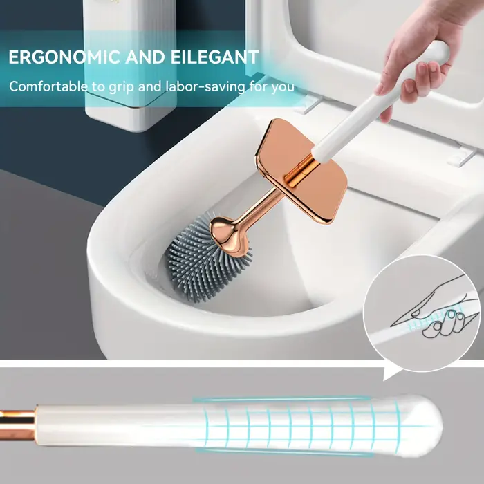 Ensemble de brosses de toilette en Silicone