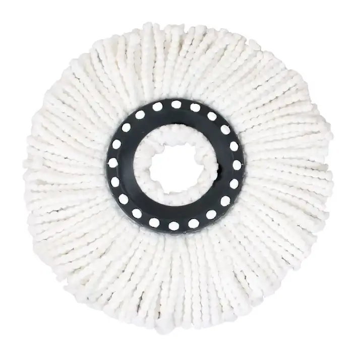 Tête de Vadrouille Ronde Universelle Rotative en Microfibres de 16mm, Outil de Nettoyage de Remplace