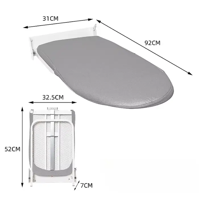 Planche à repasser murale pliable et peu encombrante, planche de presse robuste pour vêtements ménag