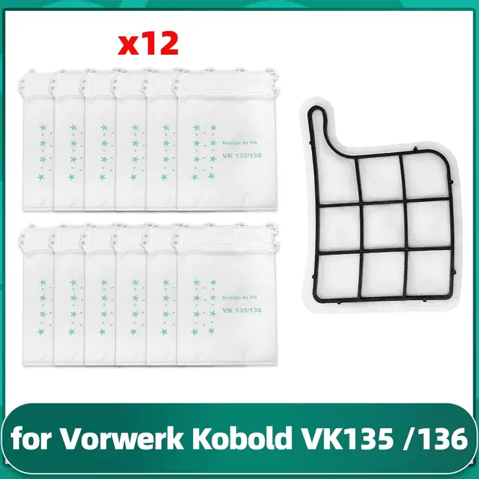 Sac à poussière pour aspirateur Vorwerk Kobold VK135 /136