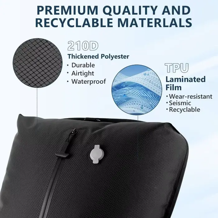 Sacs sous vide réutilisables pour voyage