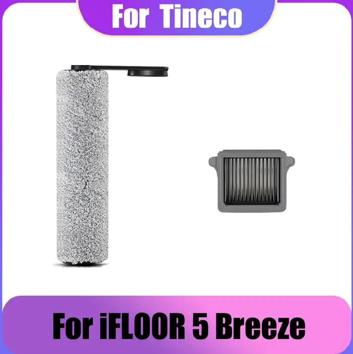 Filtre HEPA pour aspirateur Tineco IFloor 5 Breeze, brosse à rouleaux avec poils en laine douce, accessoires, pièces de rechange