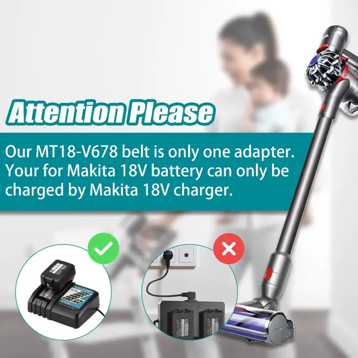 Adaptateur de batterie double pour aspirateurs Dyson V6 V7 V8