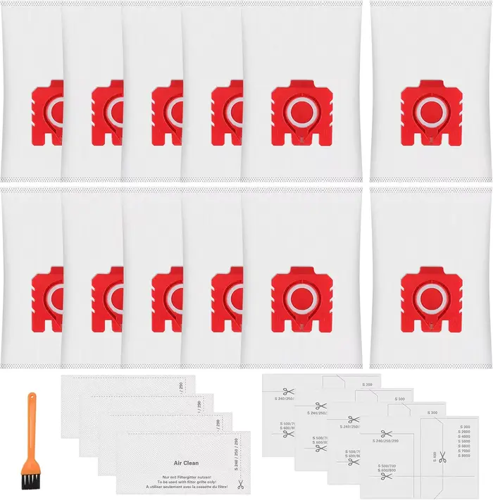 12 sacs à poussière FJM 3D pour aspirateur Miele Hyclean Pure FJM Complete C1 Compact C1 C2 S24 S256