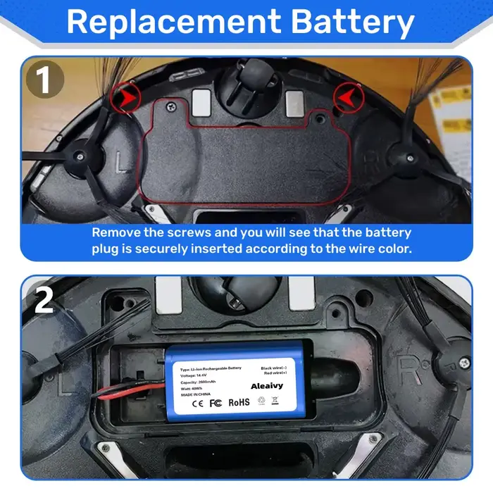 Batterie au Lithium 14.8V adaptée au Robot aspirateur Xiaomi MOP essentiel MJSTG1