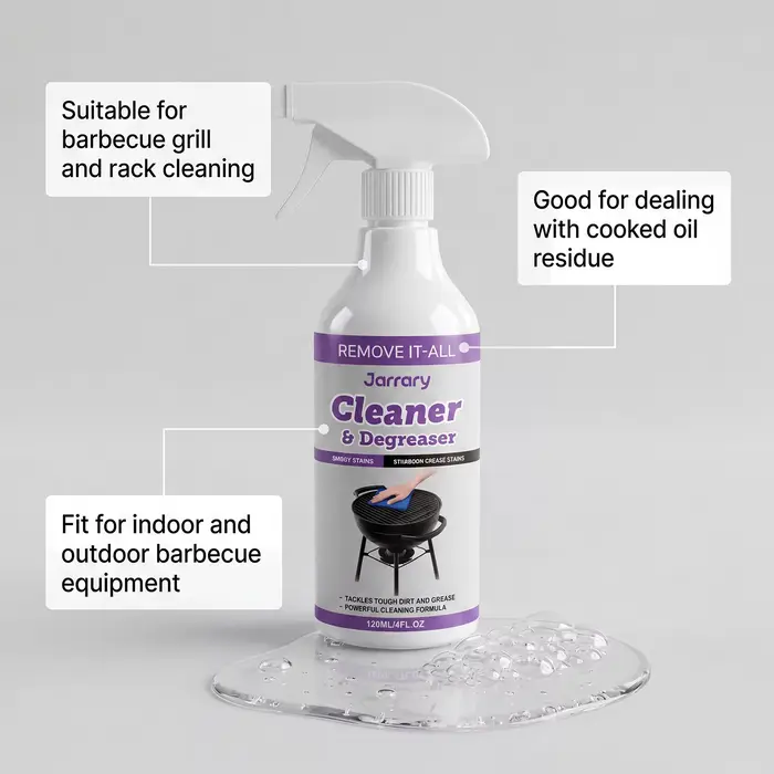 Dégraissant puissant pour grillades – Nettoyant mousse rapide pour taches d'huile de cuisine